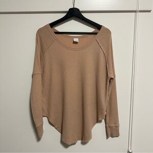 TNA Women's Beige Long Sleeve Top